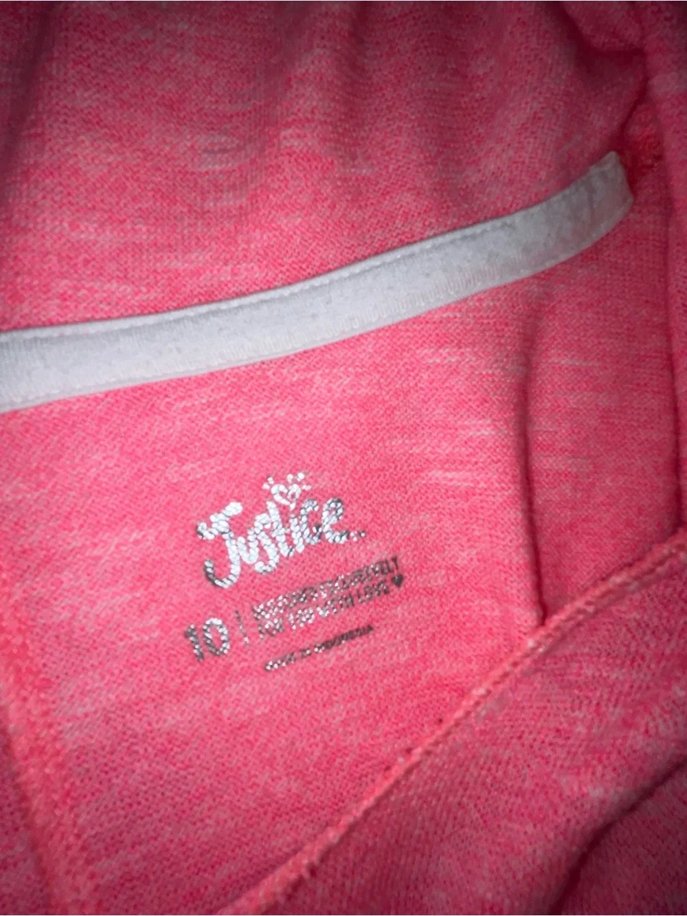 Lot of 3 Justice Girls size 10 Pink grey and black Hoodie shirts